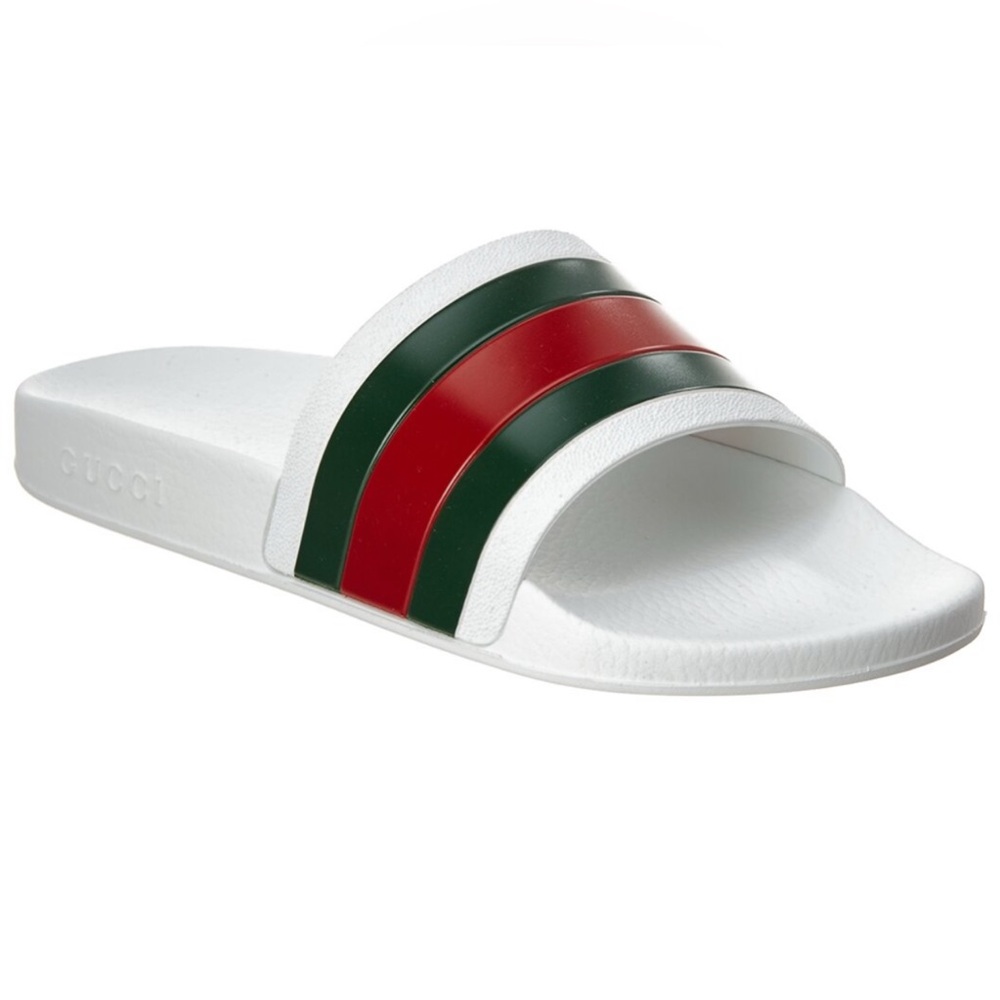 Gucci Web Rubber Slides